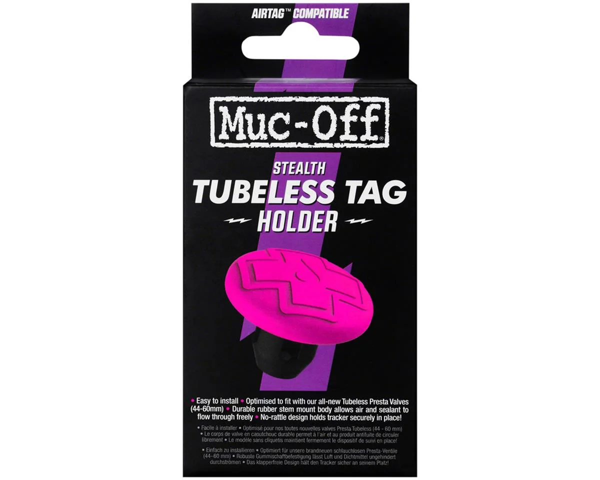 Muc-Off Stealth Tubeless Valve Tag Holder (Black/Pink) - view 4